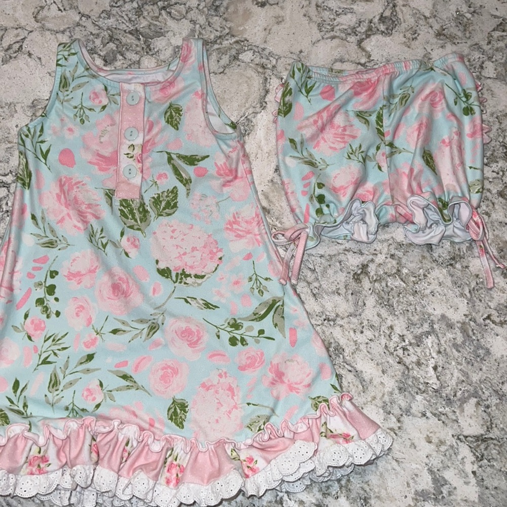 Sweet Honey Dreamer Gown w/ Ruffle Shorts 2T